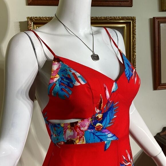 Forever 21 Tropical Print Cutout Jumpsuit - Picture 10 of 12